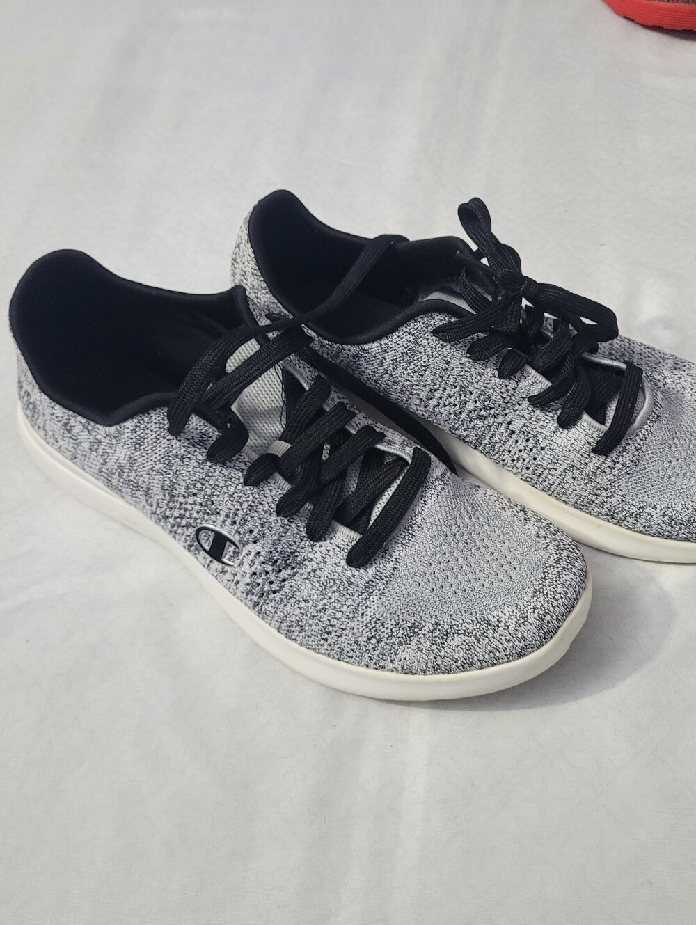 Champion Men’s Knit Athletic Sneaker in Black & Gray